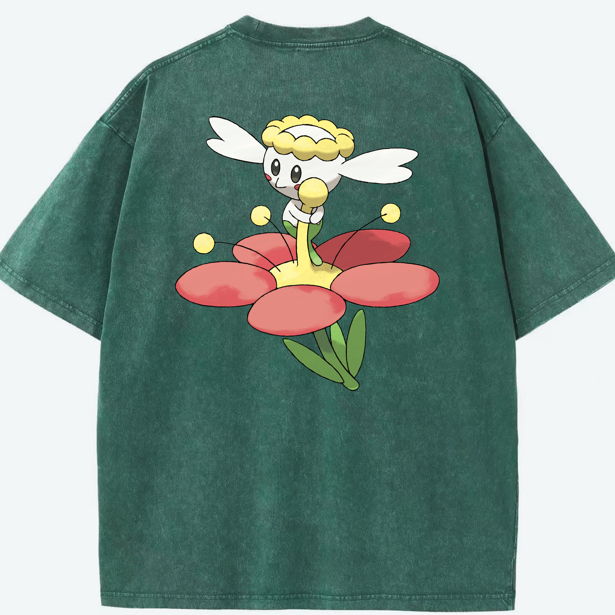 （画像用） ポケットモンスター Pokémon 綿100% ヴィンテージ風 半袖Tシャツ（背面プリント）